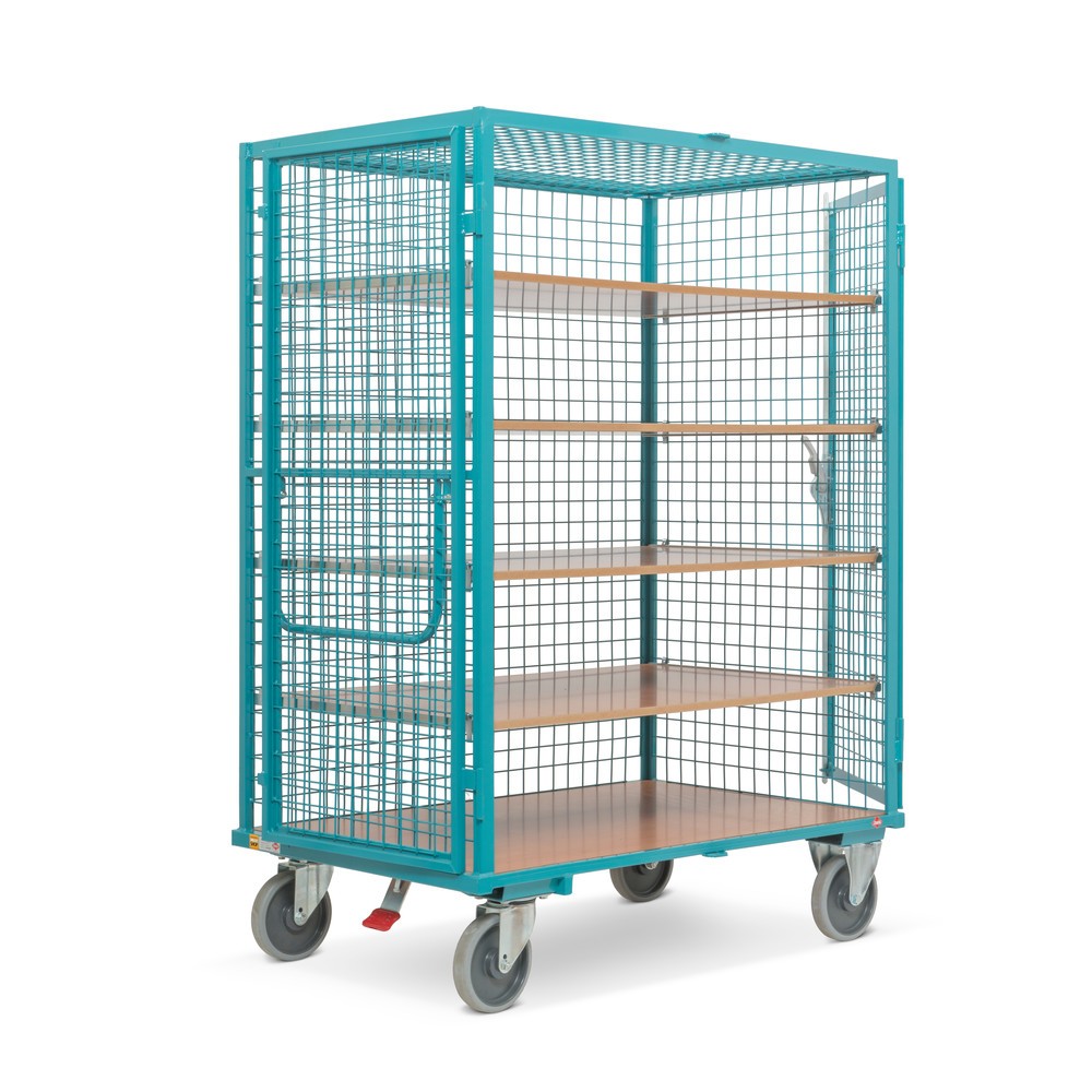 Número de imagen del producto 5: Ameise® Carro para armario, paredes de malla, azul turquesa, alto H x An x F 1.800 x 1,115 x 810 mm