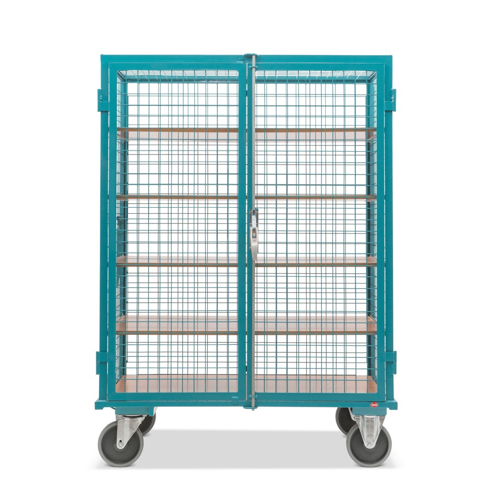 Número de imagen del producto 6: Ameise® Carro para armario, paredes de malla, azul turquesa, alto H x An x F 1.800 x 1,115 x 810 mm