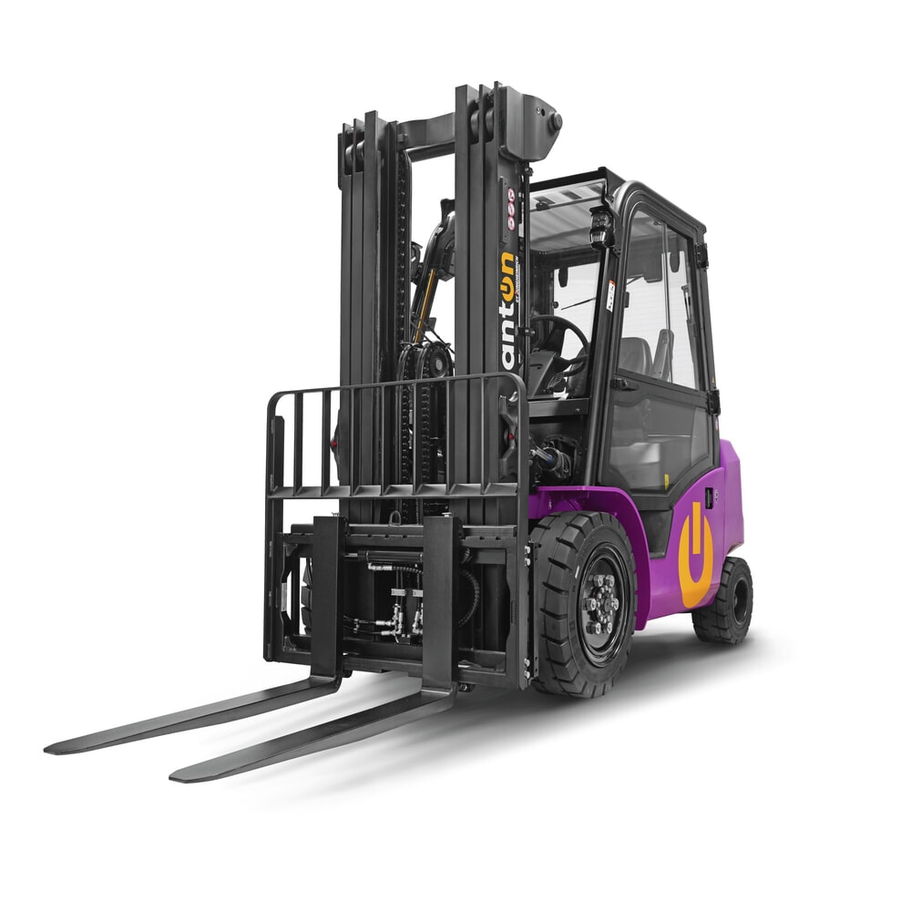Número de imagen del producto 1: Apilador eléctrico AntOn de Jungheinrich CBH 3.0 con mástil telescópico triple, altura de elevación 4.800 mm, capacidad de carga 3.000 kg, cabina de protección contra el mal tiempo Comfort, incluye cargador externo 80 V, 60 A, CEE, 4 pines