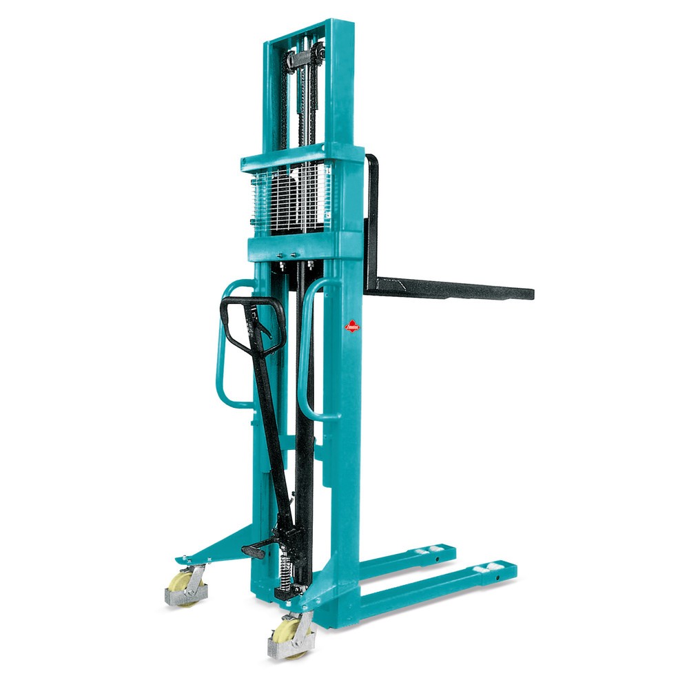 Imagen del producto: Apilador hidráulico Ameise® PSM 1.0 con mástil telescópico doble, altura de elevación 2.000 mm, capacidad de carga 1.000 kg