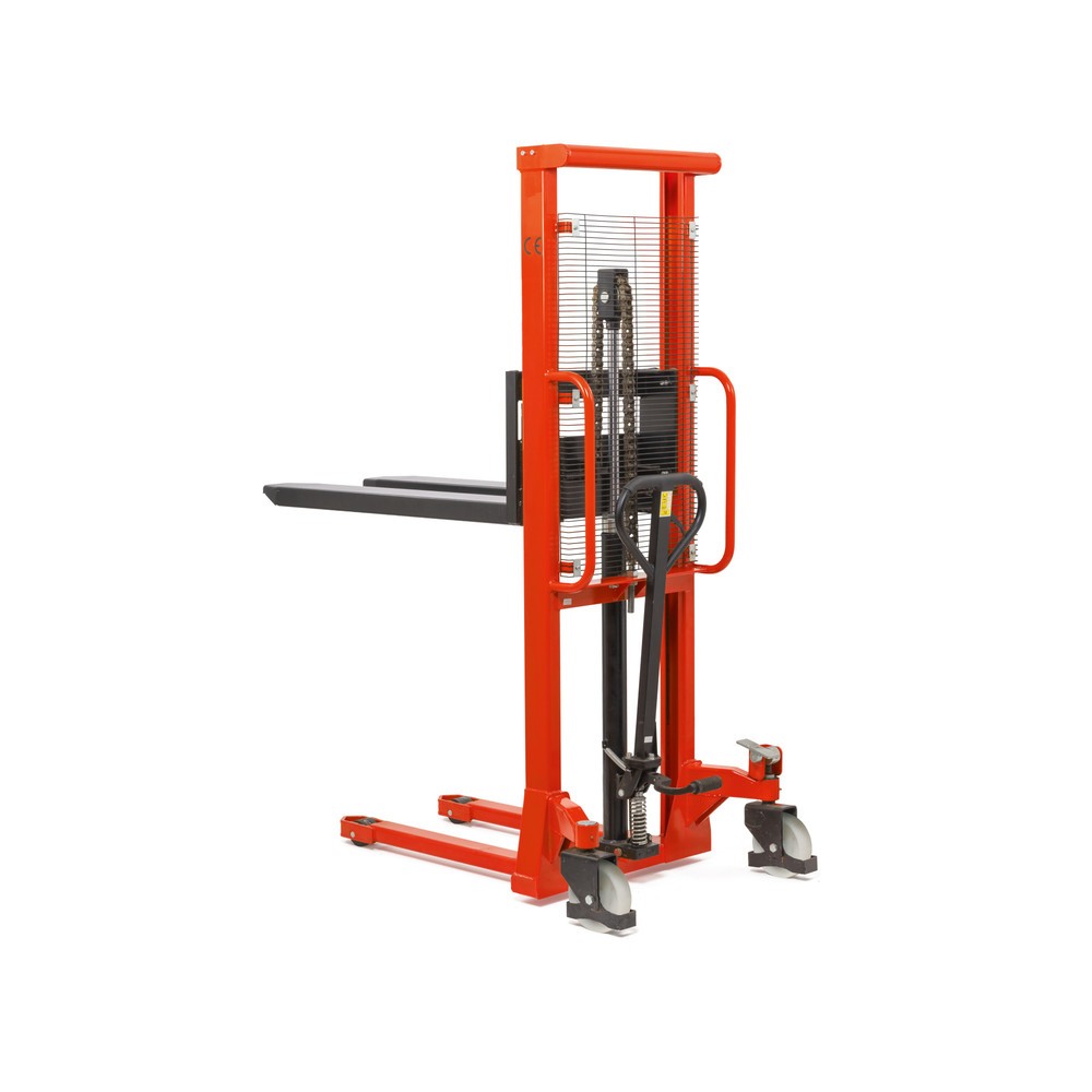 Imagen del producto: Apilador hidráulico BASIC PSM 1.0 mástil simple, altura de elevación 1.600 mm, capacidad de carga 1.000 kg