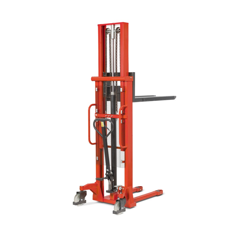 Imagen del producto: Apilador hidráulico BASIC PSM 1.0 mástil telescópico doble, altura de elevación 2.000 mm, capacidad de carga 1.000 kg