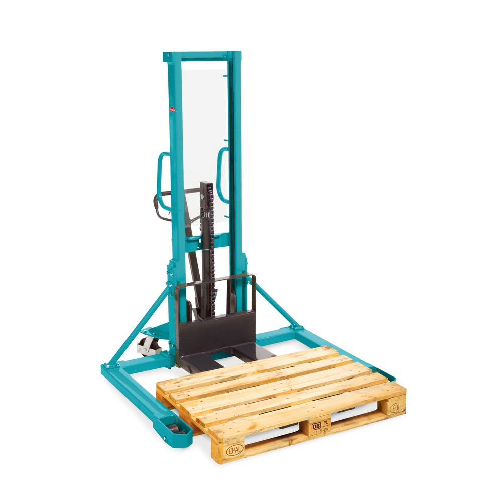 Imagen del producto: Apilador hidráulico de vía ancha Ameise® PSM 1.0 Wide-tread, mástil simple, altura de elevación 1.600 mm, capacidad de carga 1.000 kg