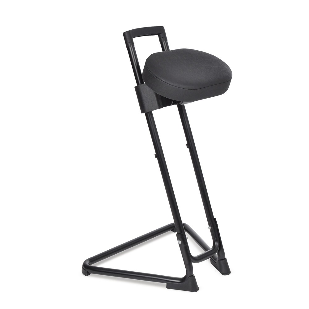 Número de imagen del producto 3: Apoyo isquiático, asiento basculante e inclinable de cuero sintético, altura de asiento de 600-850 mm, rojo fuego/negro