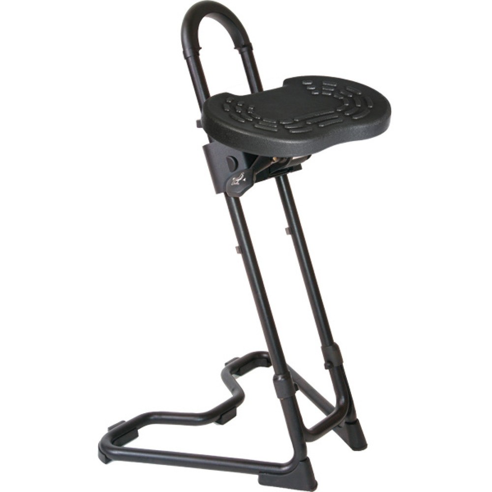 Imagen del producto: Apoyo isquiático con ruedas, asiento inclinable de PU, altura de asiento 610-860 mm, conteras, base