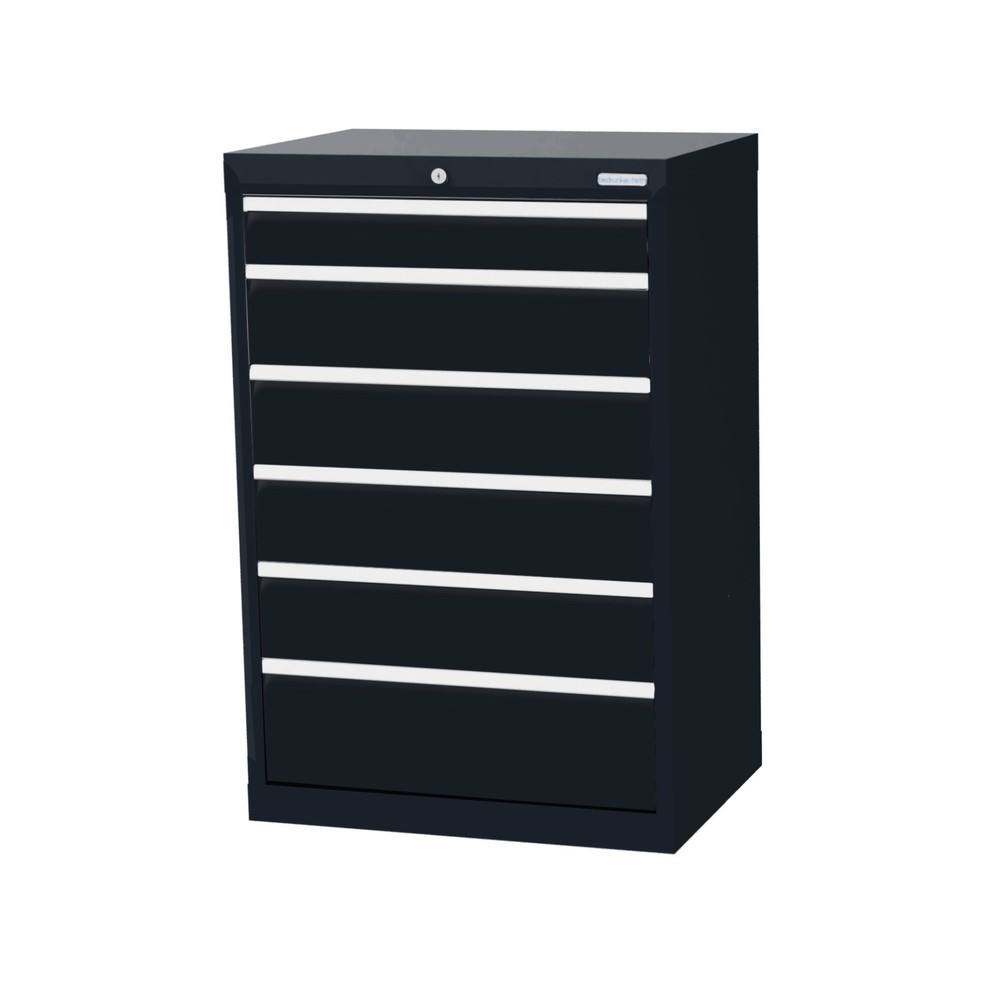 Imagen del producto: Armario con cajones Bedrunka+Hirth Profi, cajones 1x100 + 4x150 + 1x200 mm, H x A x F 1.019 x 680 x 500 mm, gris antracita, gris antracita