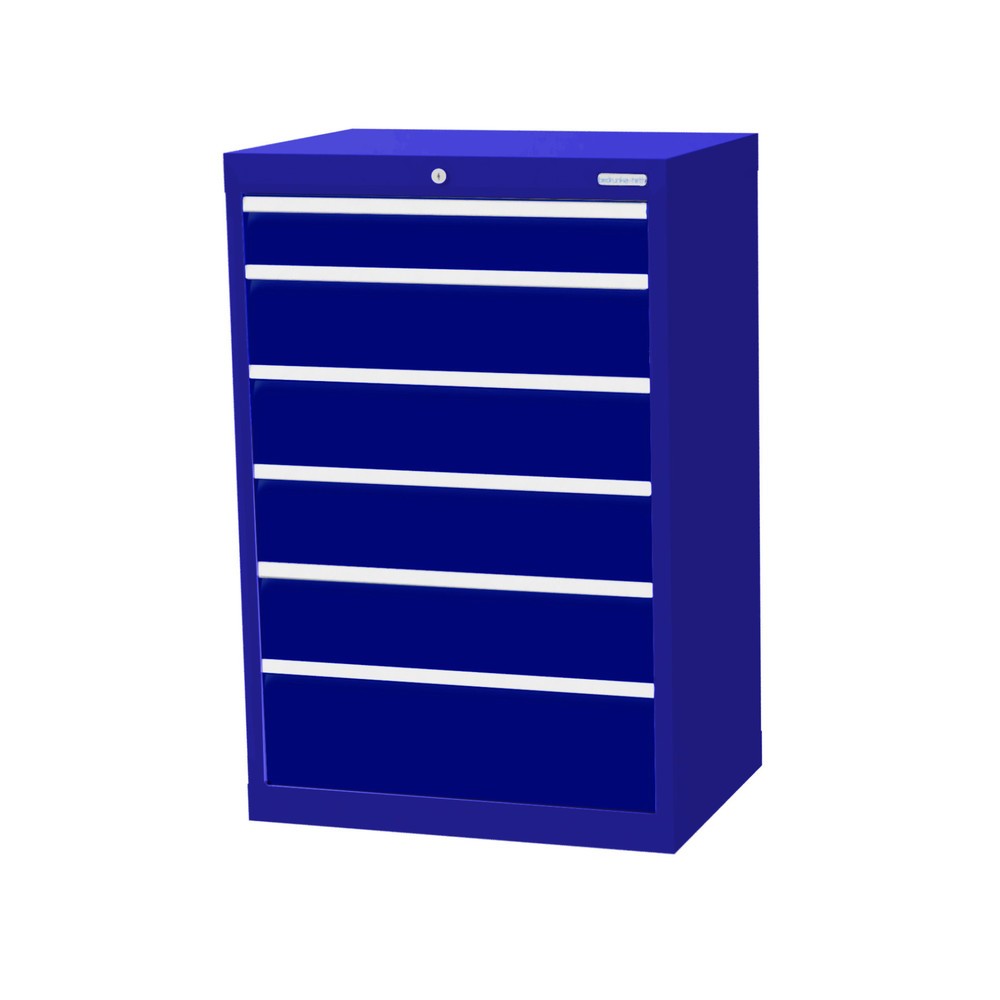 Imagen del producto: Armario con cajones Bedrunka+Hirth Profi, cajones 1x100 + 4x150 + 1x200 mm, H x A x F 1.019 x 680 x 500 mm, azul genciana, azul genciana