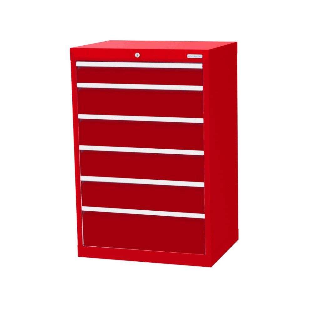 Imagen del producto: Armario con cajones Bedrunka+Hirth Profi, cajones 1x100 + 4x150 + 1x200 mm, H x A x F 1.019 x 680 x 500 mm, rojo tráfico, rojo rubí