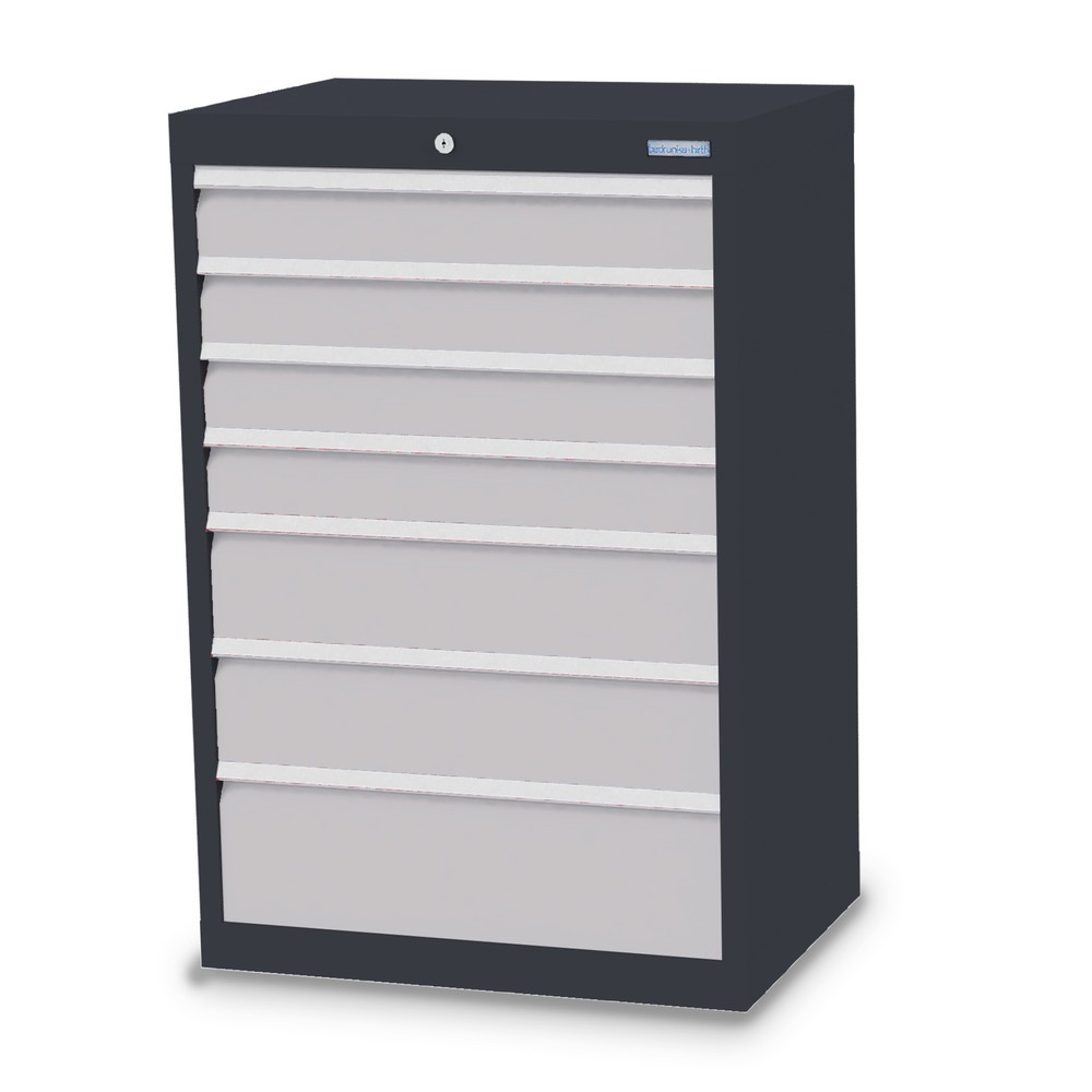 Imagen del producto: Armario con cajones Bedrunka+Hirth Profi, cajones 4x100 + 2x150 + 1x200 mm, H x A x F 1.019 x 680 x 500 mm, gris antracita, gris luminoso