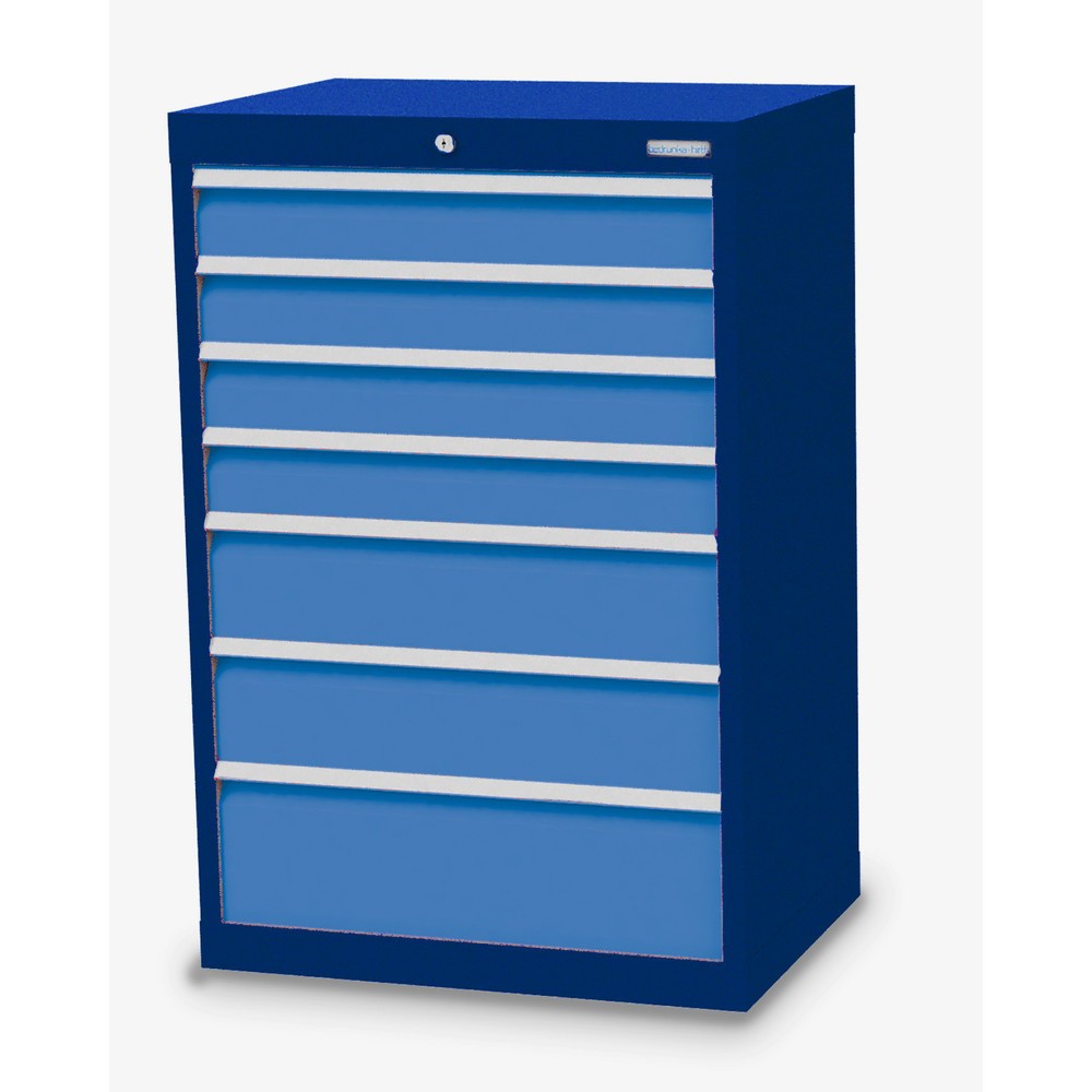 Imagen del producto: Armario con cajones Bedrunka+Hirth Profi, cajones 4x100 + 2x150 + 1x200 mm, H x A x F 1.019 x 680 x 500 mm, azul genciana, azul luminoso