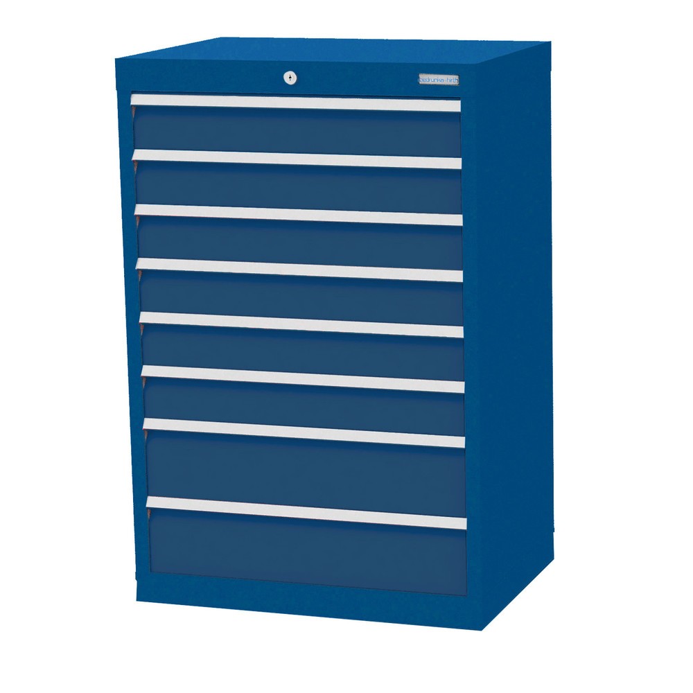Imagen del producto: Armario con cajones Bedrunka+Hirth Profi, cajones 6x100+ 2x150 mm, H x A x F 1.019 x 680 x 500 mm, azul genciana, azul genciana
