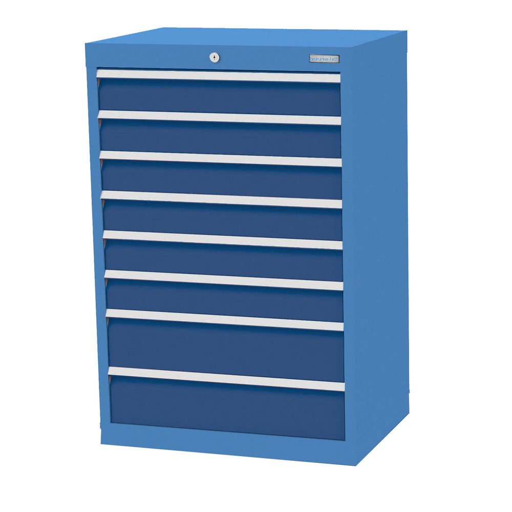 Imagen del producto: Armario con cajones Bedrunka+Hirth Profi, cajones 6x100+ 2x150 mm, H x A x F 1.019 x 680 x 500 mm, azul luminoso, azul genciana