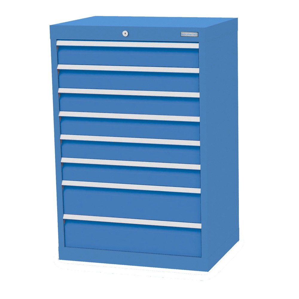 Imagen del producto: Armario con cajones Bedrunka+Hirth Profi, cajones 6x100+ 2x150 mm, H x A x F 1.019 x 680 x 500 mm, azul luminoso, azul luminoso