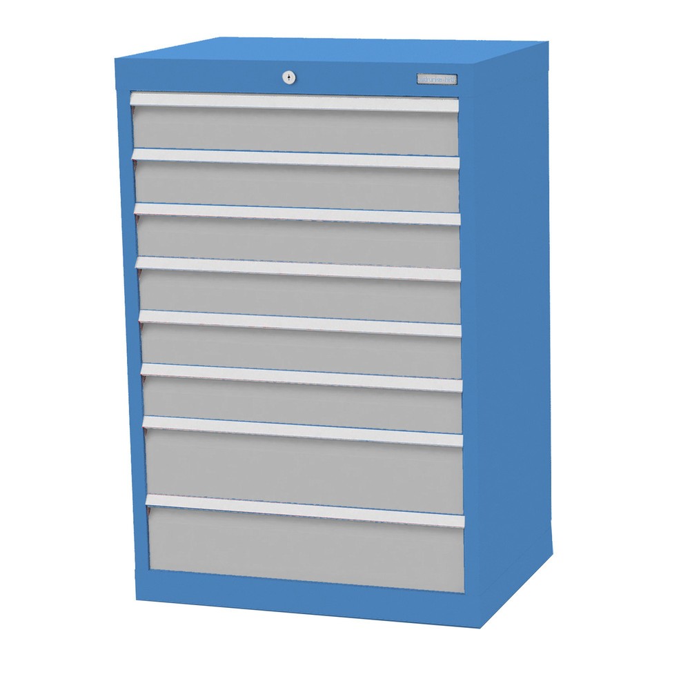 Imagen del producto: Armario con cajones Bedrunka+Hirth Profi, cajones 6x100+ 2x150 mm, H x A x F 1.019 x 680 x 500 mm, azul luminoso, gris luminoso