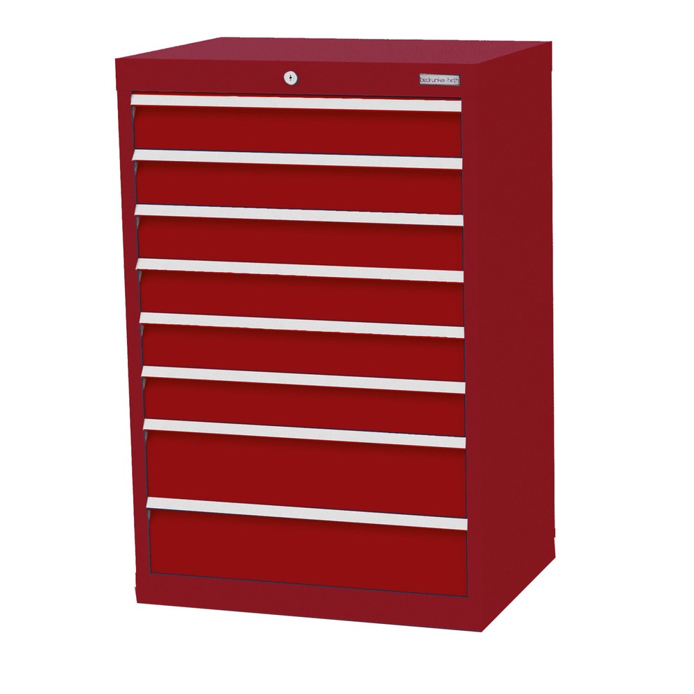 Imagen del producto: Armario con cajones Bedrunka+Hirth Profi, cajones 6x100+ 2x150 mm, H x A x F 1.019 x 680 x 500 mm, rojo rubí, rojo rubí