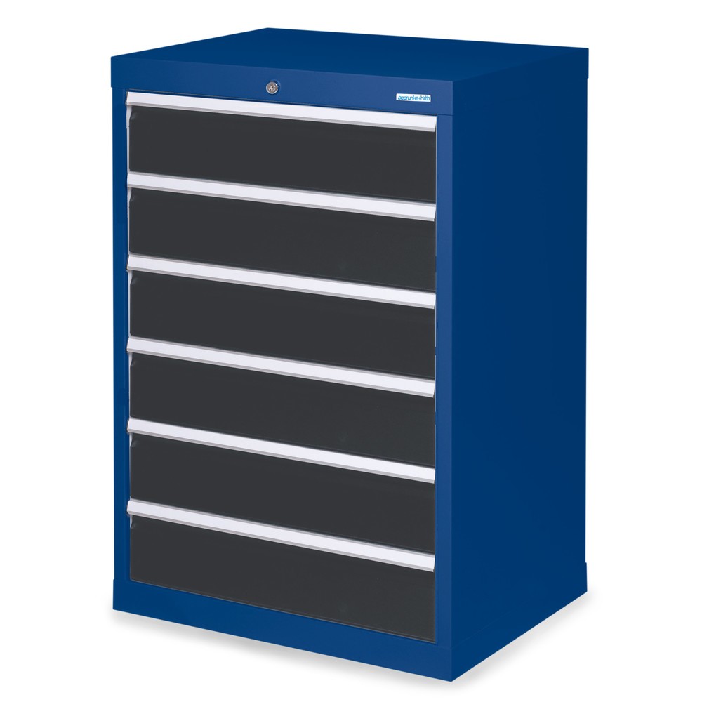 Imagen del producto: Armario con cajones Bedrunka+Hirth Profi, cajones 6x150 mm, H x A x F 1.019 x 680 x 500 mm, azul genciana, gris antracita