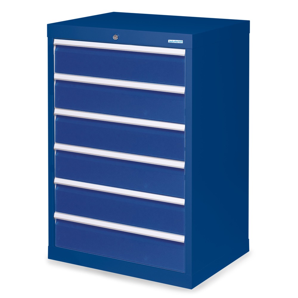 Imagen del producto: Armario con cajones Bedrunka+Hirth Profi, cajones 6x150 mm, H x A x F 1.019 x 680 x 500 mm, azul genciana, azul genciana
