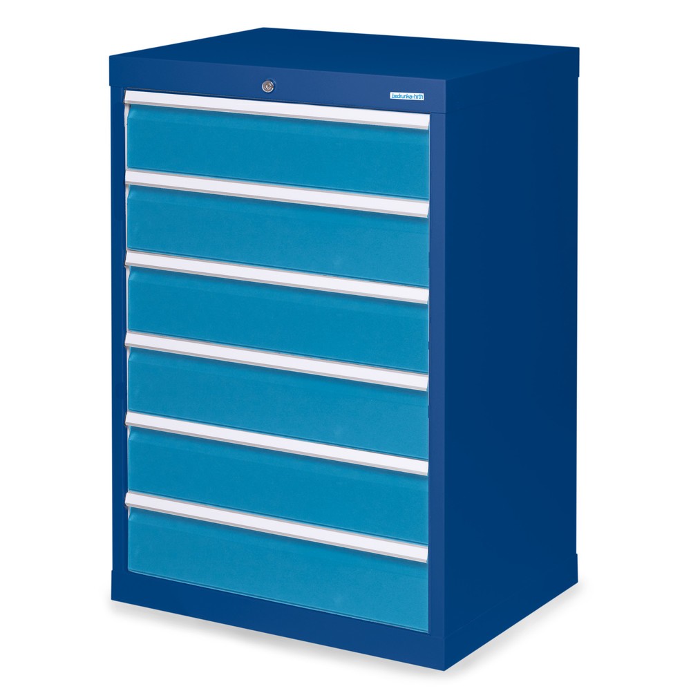 Imagen del producto: Armario con cajones Bedrunka+Hirth Profi, cajones 6x150 mm, H x A x F 1.019 x 680 x 500 mm, azul genciana, azul luminoso