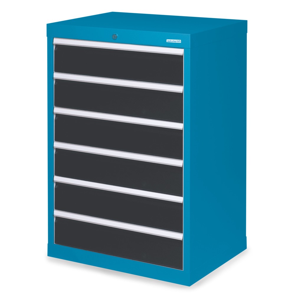 Imagen del producto: Armario con cajones Bedrunka+Hirth Profi, cajones 6x150 mm, H x A x F 1.019 x 680 x 500 mm, azul luminoso, gris antracita