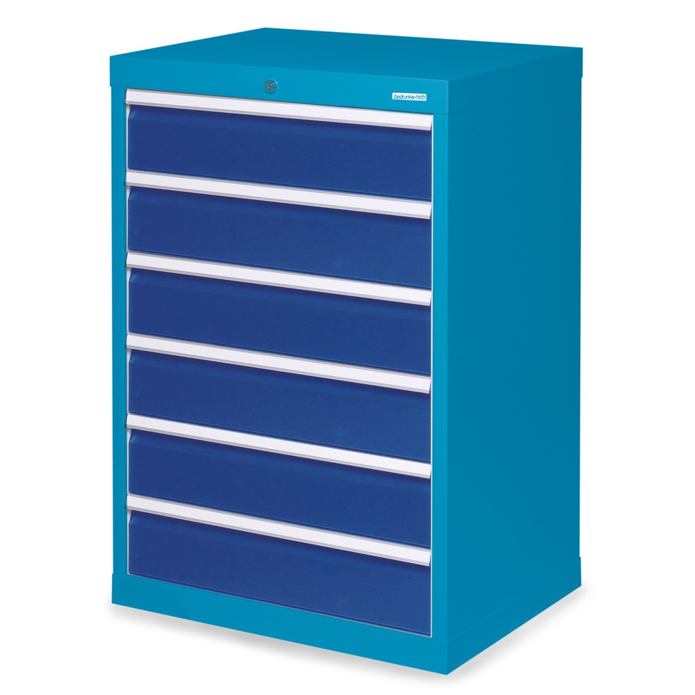 Imagen del producto: Armario con cajones Bedrunka+Hirth Profi, cajones 6x150 mm, H x A x F 1.019 x 680 x 500 mm, azul luminoso, azul genciana
