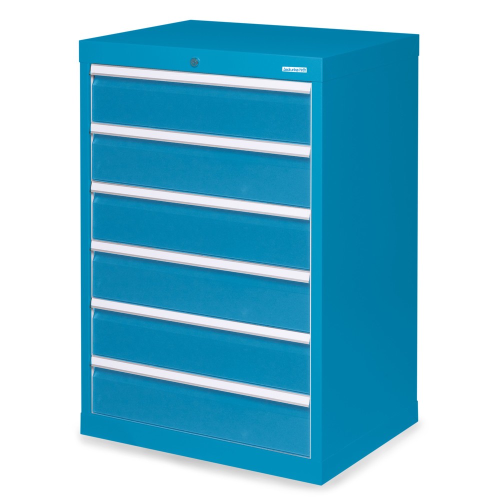 Imagen del producto: Armario con cajones Bedrunka+Hirth Profi, cajones 6x150 mm, H x A x F 1.019 x 680 x 500 mm, azul luminoso, azul luminoso