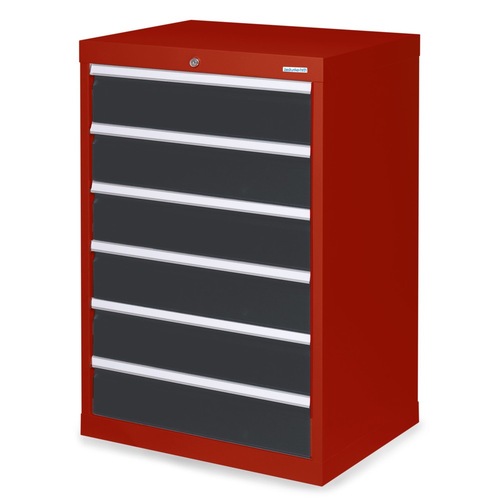 Imagen del producto: Armario con cajones Bedrunka+Hirth Profi, cajones 6x150 mm, H x A x F 1.019 x 680 x 500 mm, rojo rubí, gris antracita