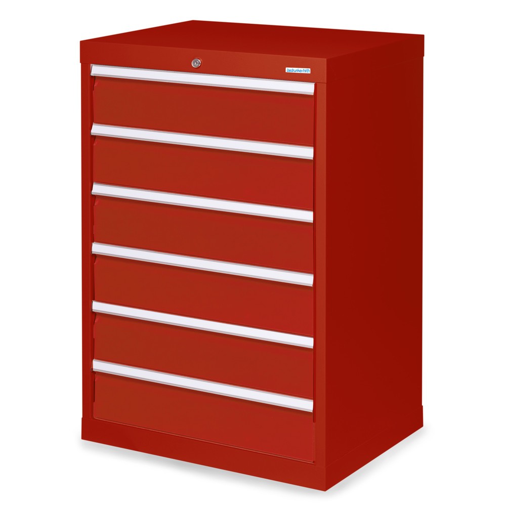 Imagen del producto: Armario con cajones Bedrunka+Hirth Profi, cajones 6x150 mm, H x A x F 1.019 x 680 x 500 mm, rojo rubí, rojo rubí