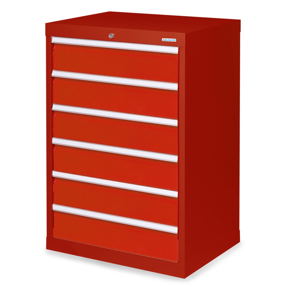 Imagen del producto: Armario con cajones Bedrunka+Hirth Profi, cajones 6x150 mm, H x A x F 1.019 x 680 x 500 mm, rojo rubí, rojo tráfico