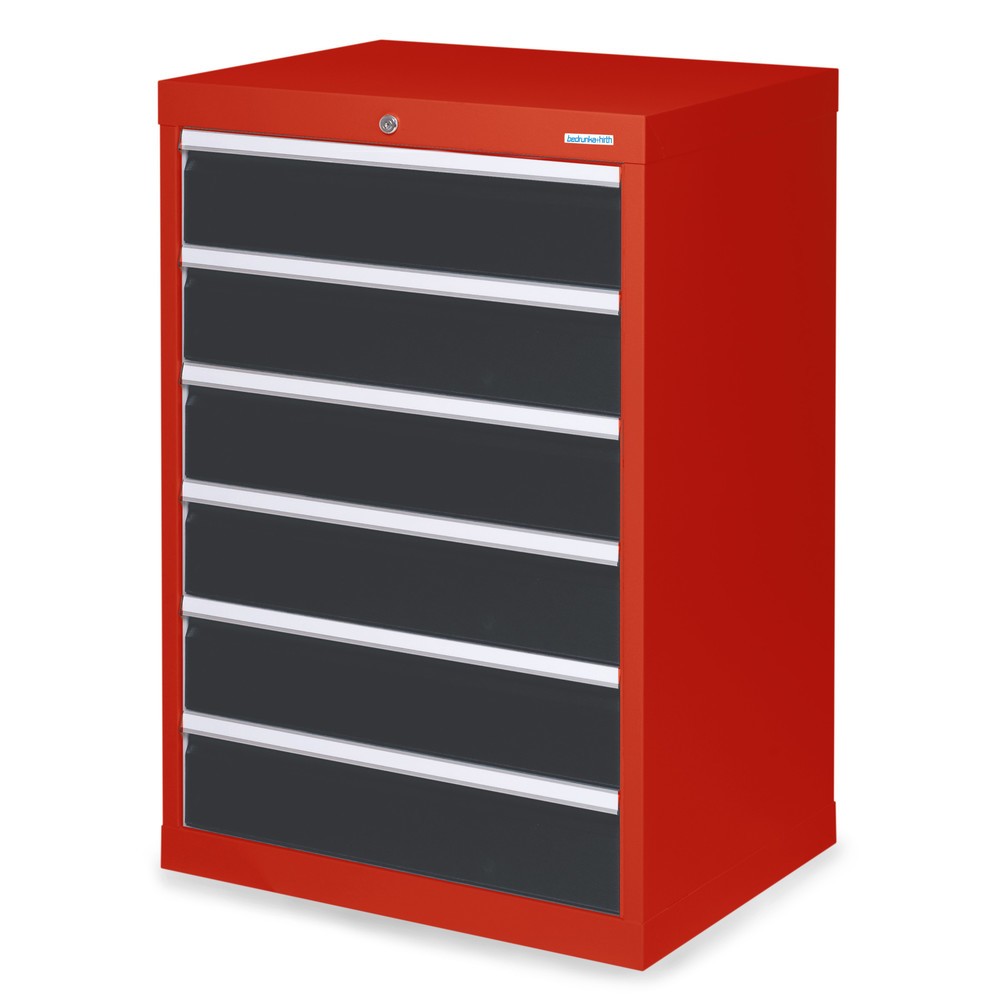 Imagen del producto: Armario con cajones Bedrunka+Hirth Profi, cajones 6x150 mm, H x A x F 1.019 x 680 x 500 mm, rojo tráfico, gris antracita