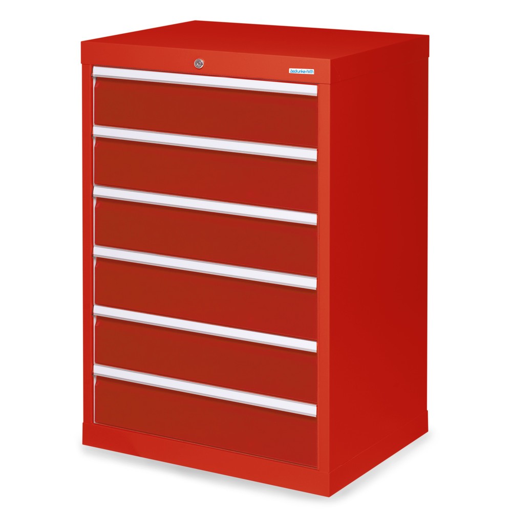 Imagen del producto: Armario con cajones Bedrunka+Hirth Profi, cajones 6x150 mm, H x A x F 1.019 x 680 x 500 mm, rojo tráfico, rojo rubí