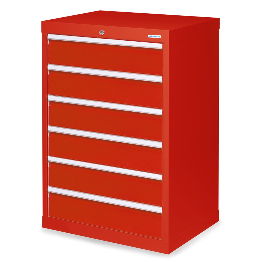 Imagen del producto: Armario con cajones Bedrunka+Hirth Profi, cajones 6x150 mm, H x A x F 1.019 x 680 x 500 mm, rojo tráfico, rojo tráfico