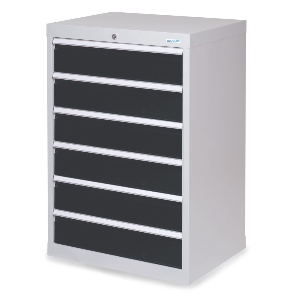 Imagen del producto: Armario con cajones Bedrunka+Hirth Profi, cajones 6x150 mm, H x A x F 1.019 x 680 x 500 mm, gris luminoso, gris antracita