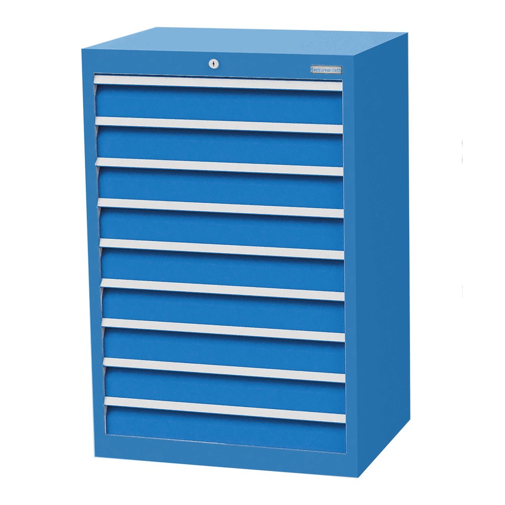 Imagen del producto: Armario con cajones Bedrunka+Hirth Profi, cajones 9x100 mm, H x A x F 1.019 x 680 x 500 mm, azul luminoso, azul luminoso