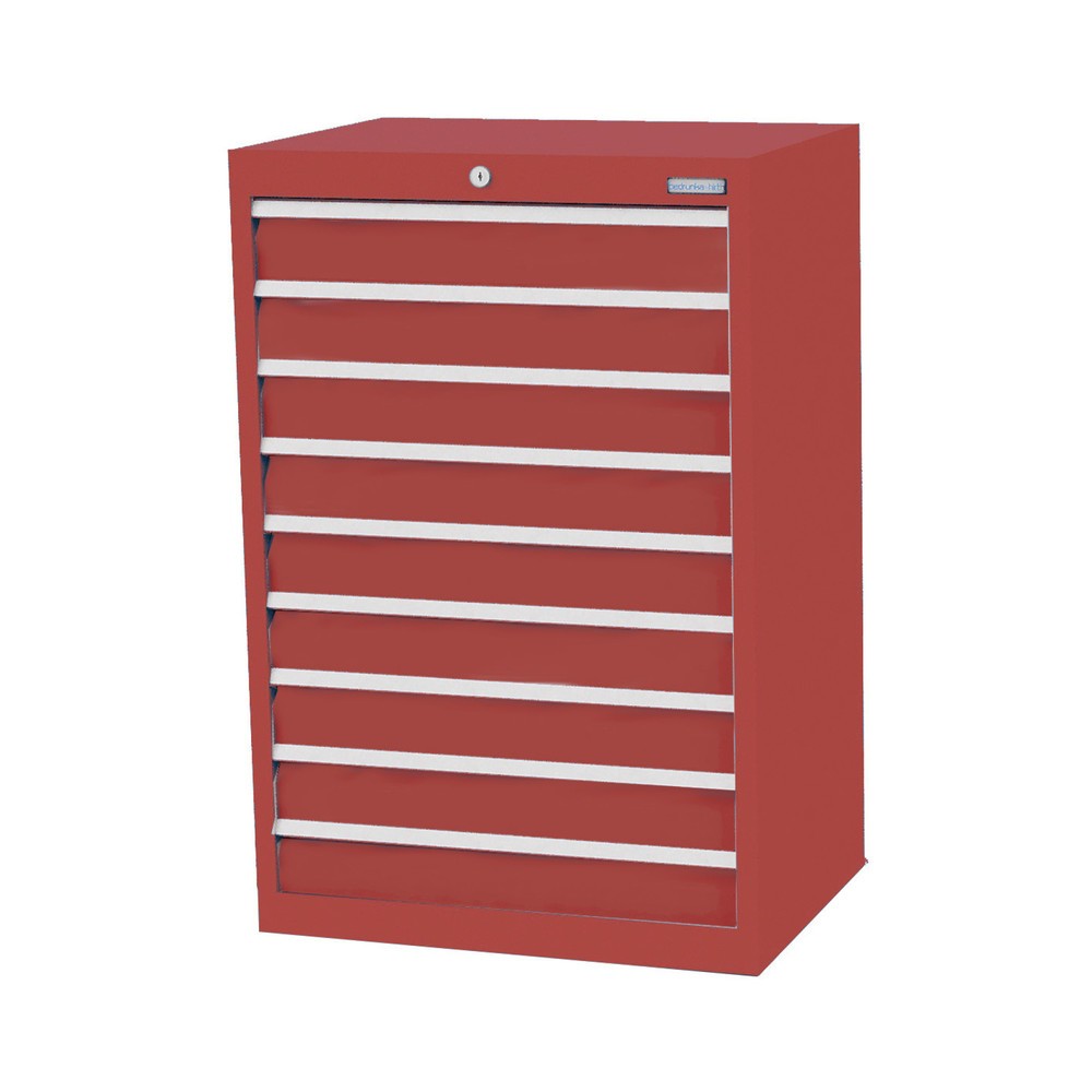 Imagen del producto: Armario con cajones Bedrunka+Hirth Profi, cajones 9x100 mm, H x A x F 1.019 x 680 x 500 mm, rojo rubí, rojo rubí