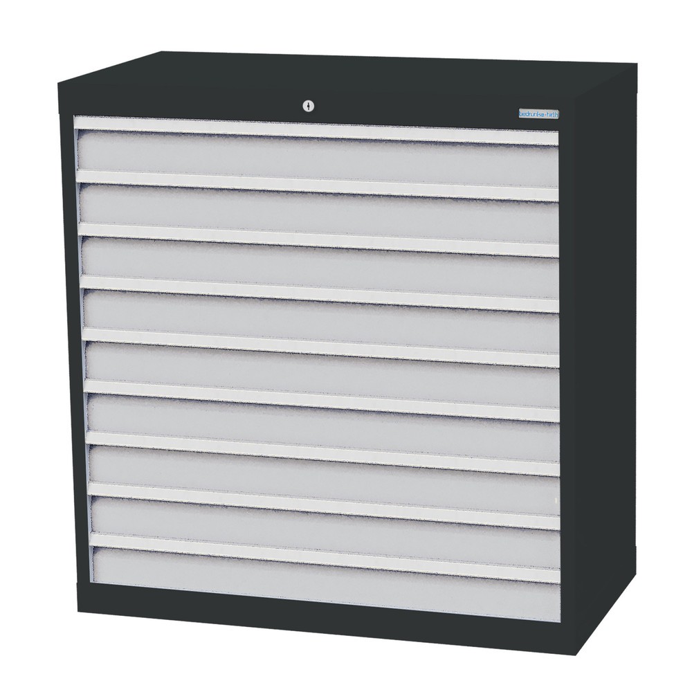 Imagen del producto: Armario con cajones Bedrunka+Hirth Profi, cajones 9x100 mm, H x A x F 1.019 x 980 x 500 mm, gris antracita, gris luminoso