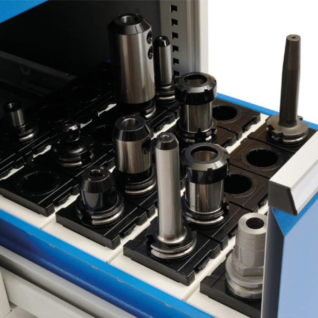 Número de imagen del producto 3: Armario con cajones para herramientas CNC Bedrunka+Hirth, 2 cajones, H x A x F 1.019 x 705 x 736 mm, SK 30 (70 unidades)