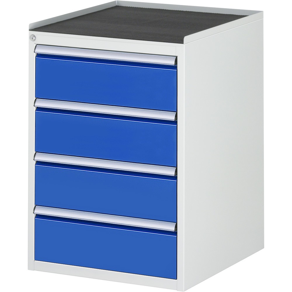 Imagen del producto: Armario con cajones RAU serie 7000, HxAxF 825 x 580 x 650 mm, con 4 cajones de extracción al 90% 4 x 180 mm, encimera de metal