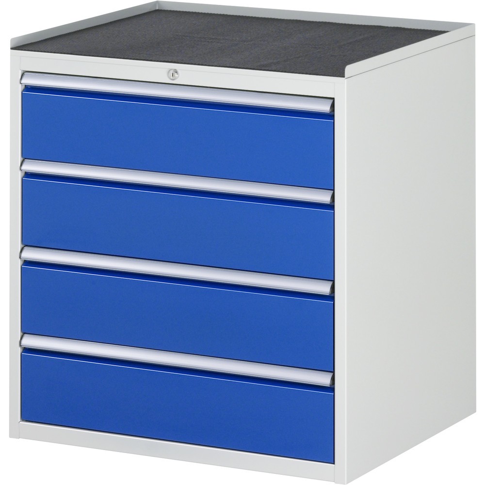 Número de imagen del producto 1: Armario con cajones RAU serie 7000, HxAxF 825 x 770 x 650 mm, con 4 cajones de extracción al 90% 4 x 180 mm, encimera de metal