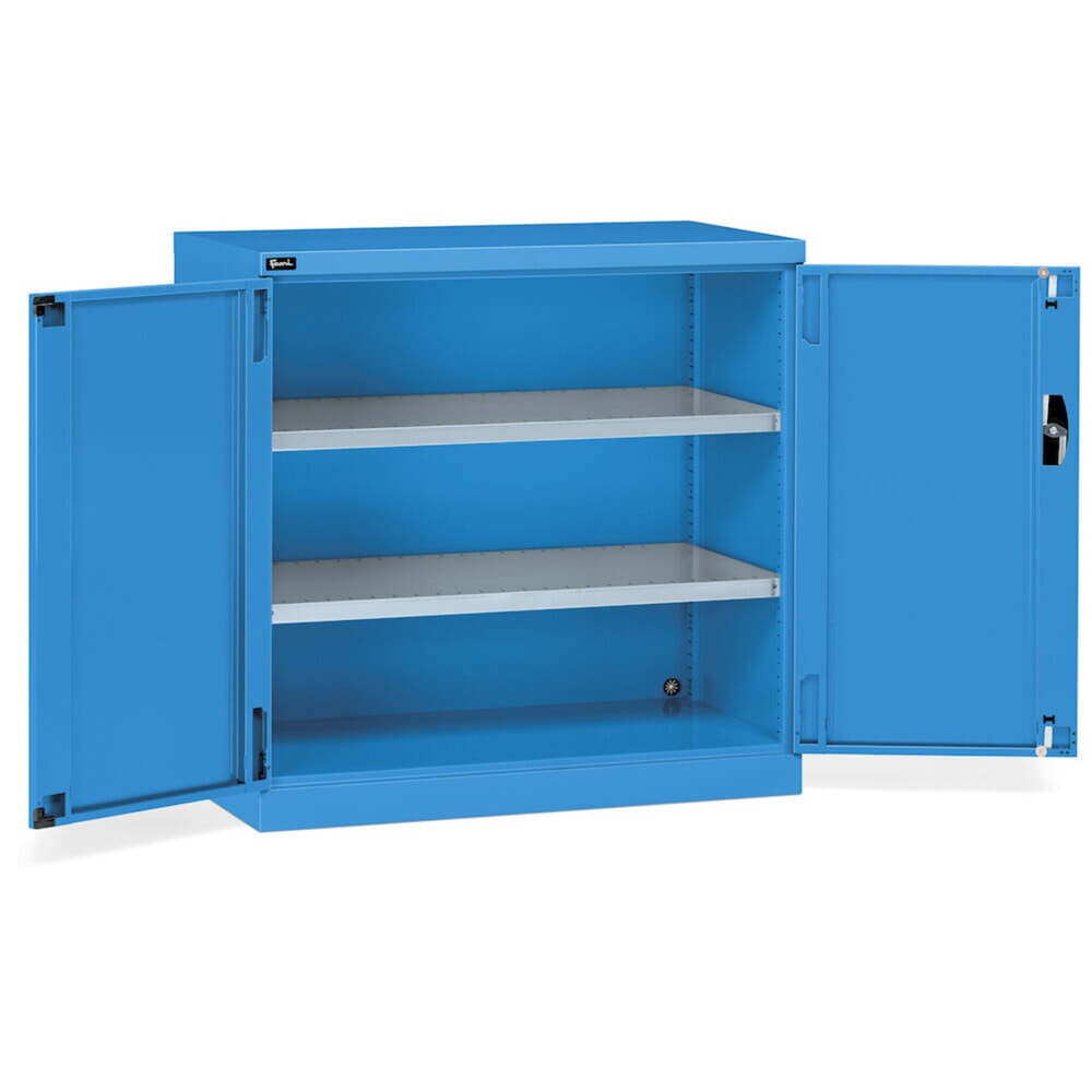 Número de imagen del producto 3: Armario Fami PERFOM con puertas batientes, 2 baldas, 1.000 x 1.023 x 555 mm (alto x ancho x fondo), azul claro