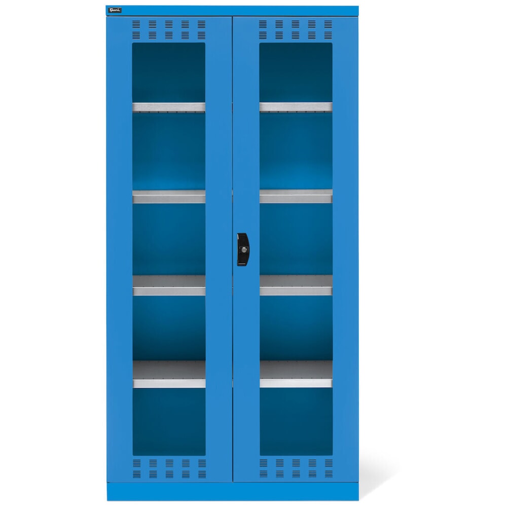 Número de imagen del producto 3: Armario Fami PERFOM de puertas batientes con 4 baldas y mirillas, 2.000 x 1.023 x 726 mm (alto x ancho x fondo), azul claro