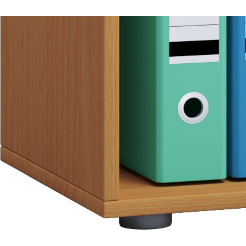 Número de imagen del producto 2: Lona Armario de oficina con puertas correderas, 2 compartimentos, alto H x An x F 740 x 700 x 400 mm, haya
