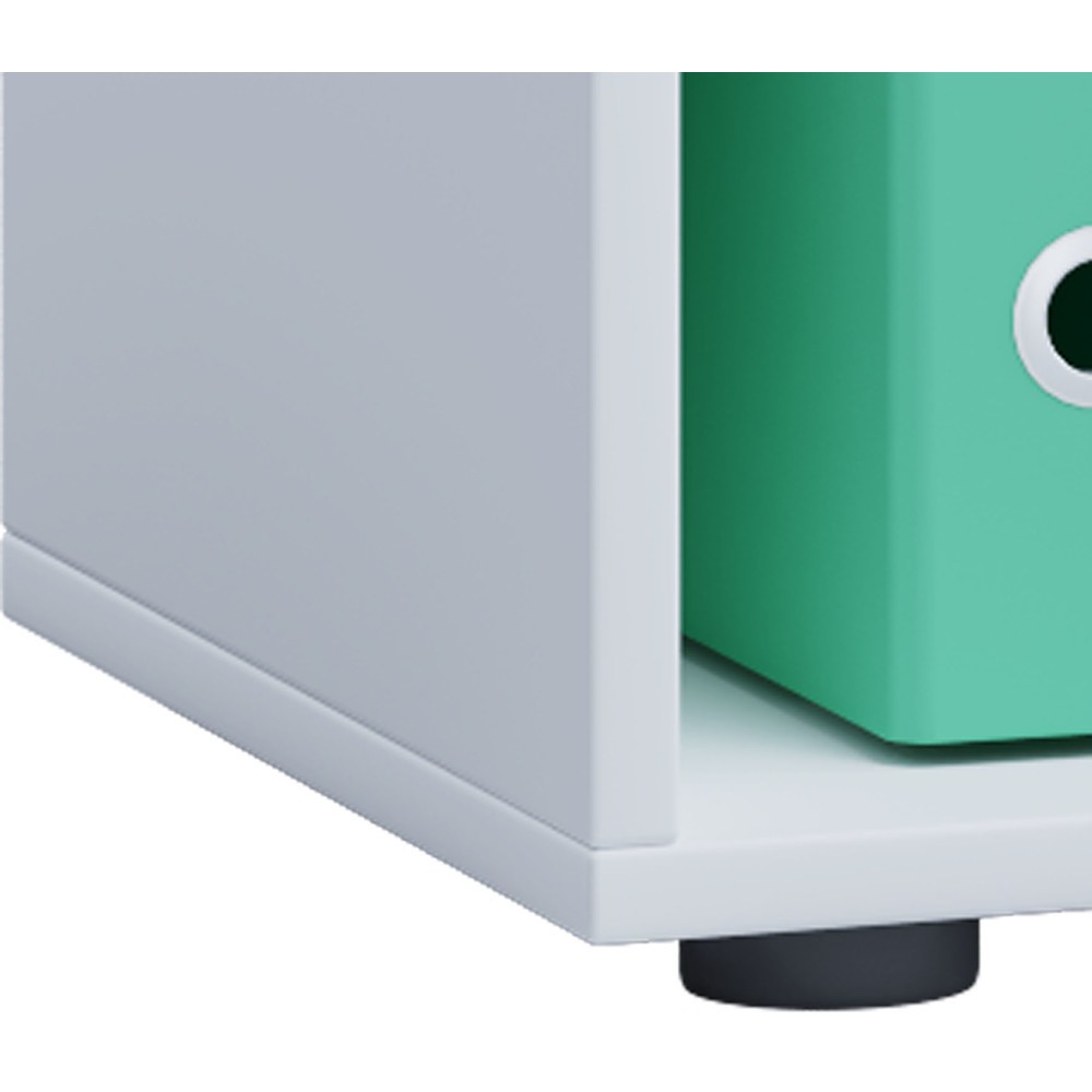 Número de imagen del producto 2: Lona - Armario de oficina con puertas correderas, 3 compartimentos, alto H x An x F 1,1110 x 700 x 400 mm, color blanco