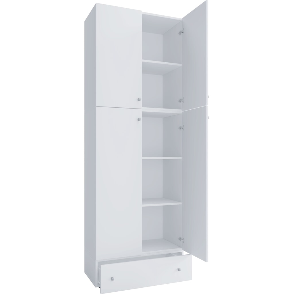 Armario de oficina VCM Lona XXL con puertas batientes y cajón, blanco Imagen del producto: Armario de oficina VCM Lona XXL con puertas batientes y cajón, blanco