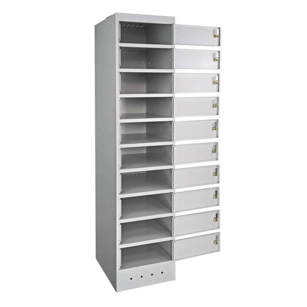 Número de imagen del producto 2: Armario de taquillas para ordenadores portátiles, HxAxF 1.800 x 400 x 500 mm, 10 compartimentos, con alimentación de corriente