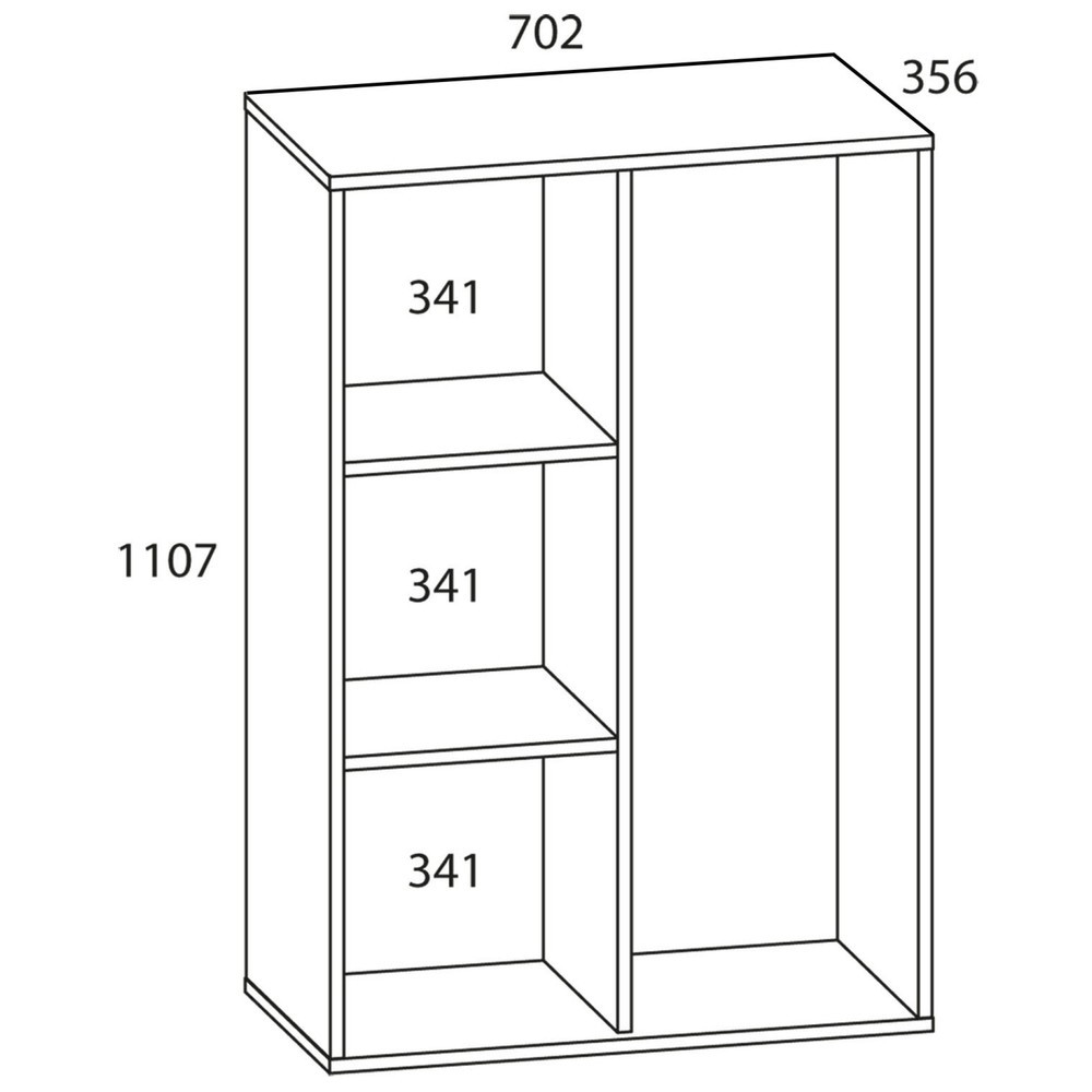 Número de imagen del producto 2: Armario escobero Lona Mini con puertas, gris