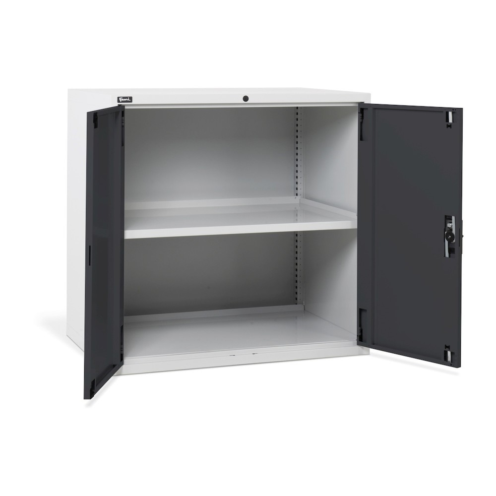 Imagen del producto: Armario Fami MASTER con puertas batientes, 1.000 x 1.020 x 726 mm (alto x ancho x fondo), gris claro, antracita