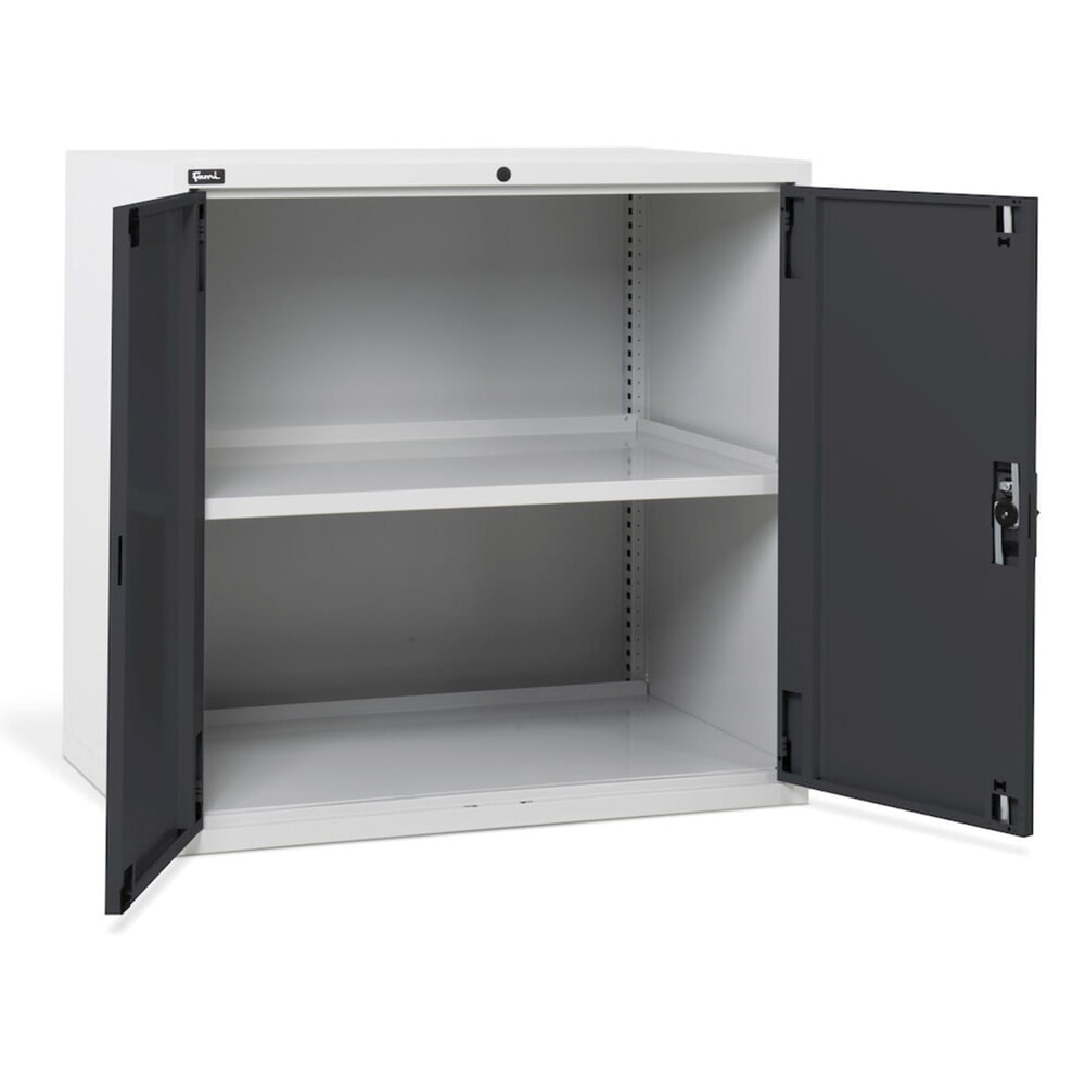 Número de imagen del producto 5: Armario Fami MASTER con puertas batientes, 1.000 x 1.020 x 726 mm (alto x ancho x fondo), gris claro, antracita