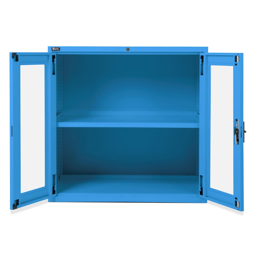 Número de imagen del producto 2: Armario Fami MASTER con puertas batientes de policarbonato, 1.000 x 1.020 x 726 mm (alto x ancho x fondo), azul claro