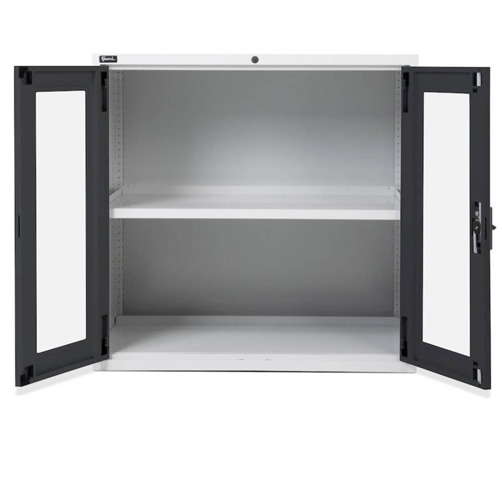 Número de imagen del producto 2: Armario Fami MASTER con puertas batientes de policarbonato, 1.000 x 1.020 x 726 mm (alto x ancho x fondo), gris claro, antracita