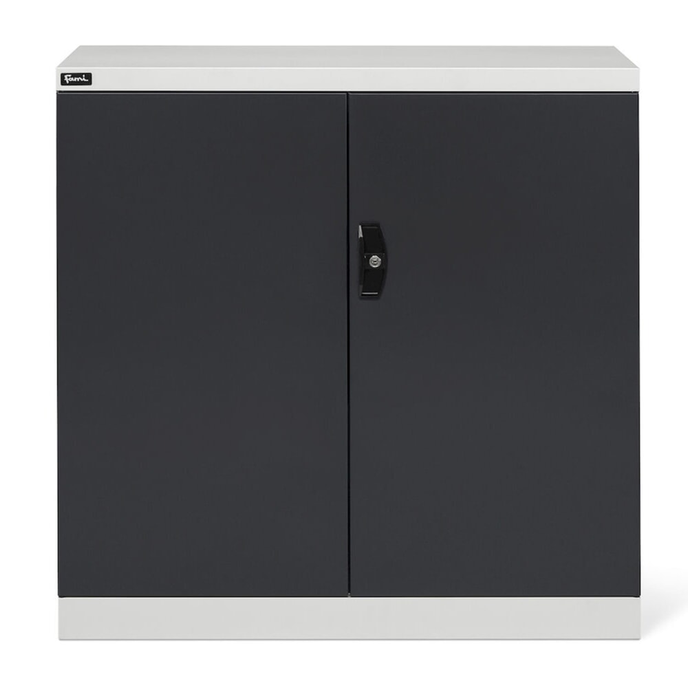 Número de imagen del producto 2: Armario Fami PERFOM con puertas batientes, 2 baldas, 1.000 x 1.023 x 555 mm (alto x ancho x fondo), gris claro, antracita